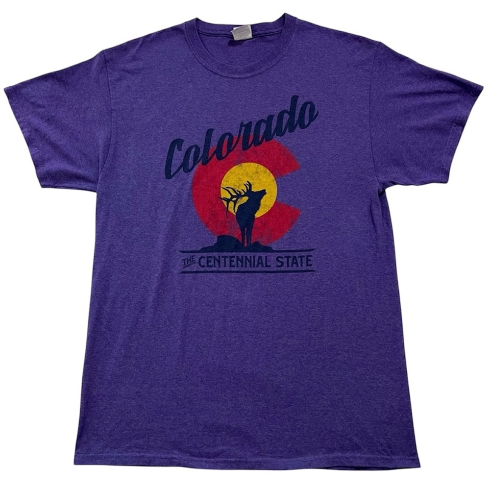 Colorado Graphic Short Sleeve Tee - Large, Purple